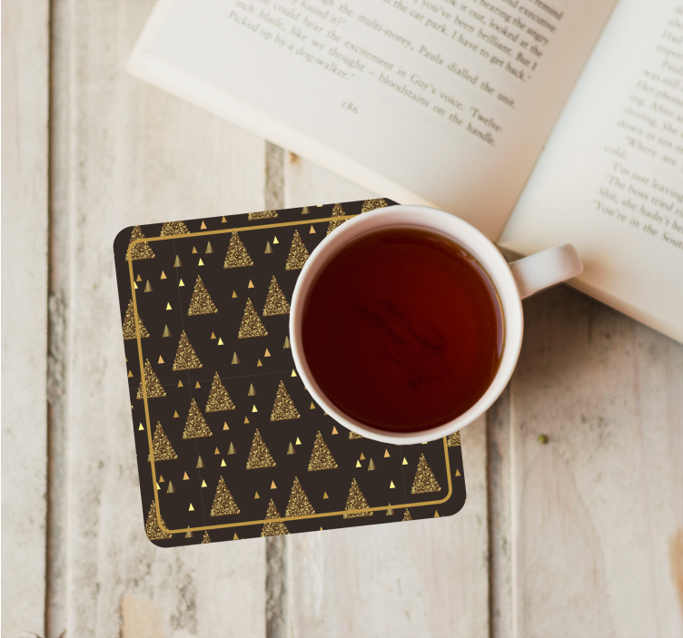 优雅的金色圣诞树过山车 - TenStickers