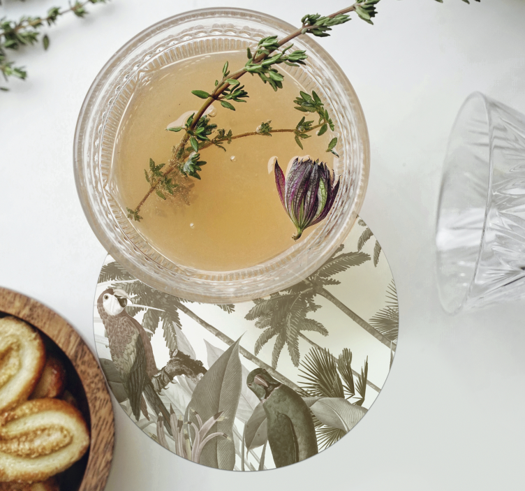 复古热带动物区系复古过山车 - TenStickers