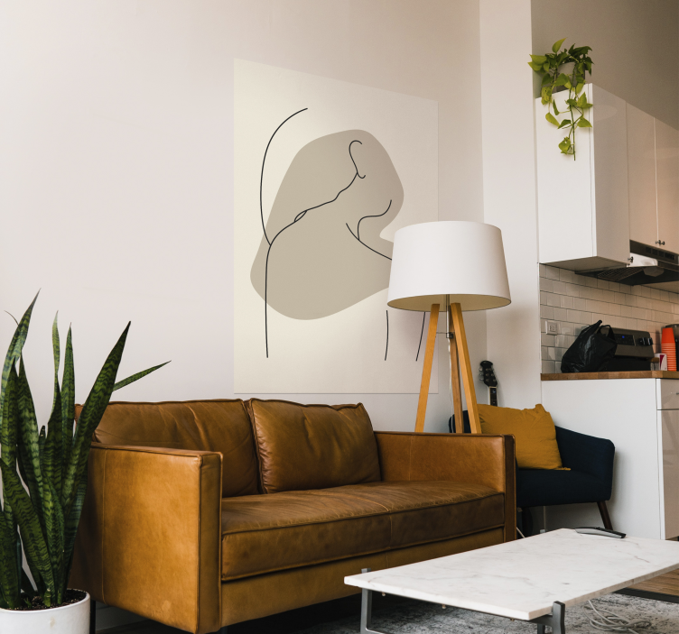 抽象线条艺术背面海报 - TenStickers