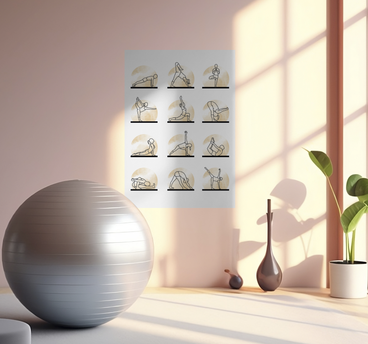 其他体育海报 瑜伽姿势 - TenStickers