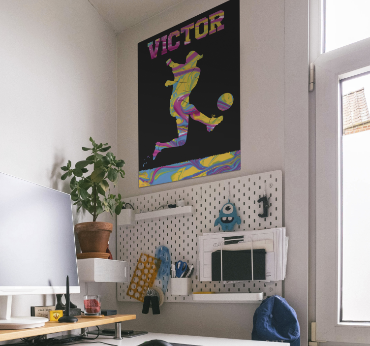 足球运动员踢海报 - TenStickers