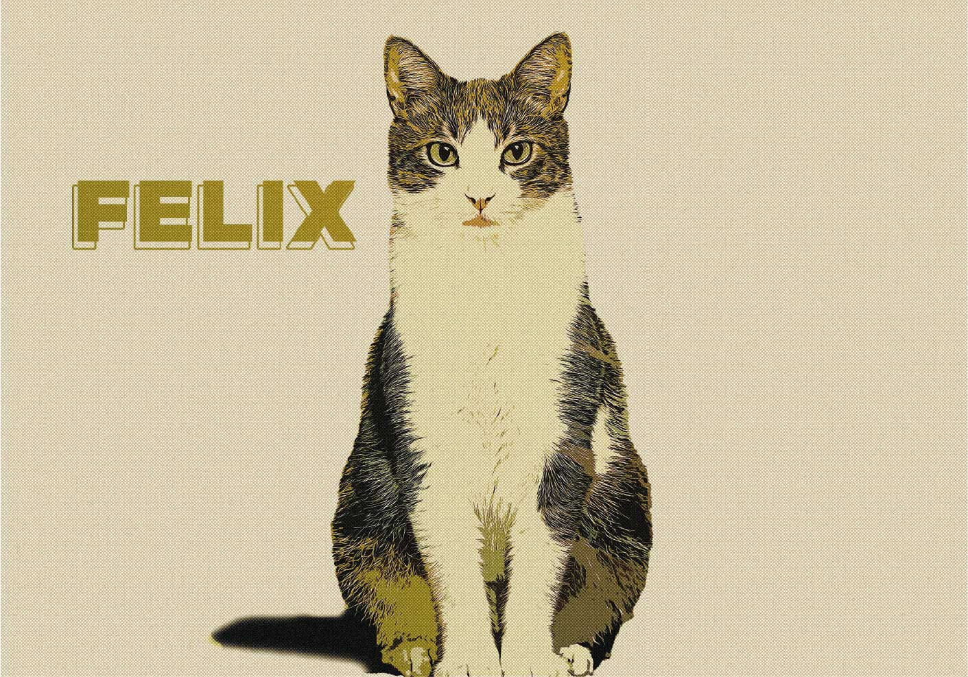 其他动物海报 个性化插画半色调 - TenStickers