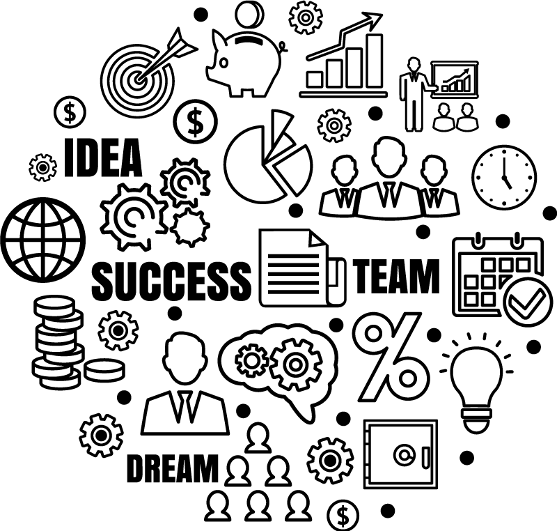 办公室宣传画商务图标 - TenStickers