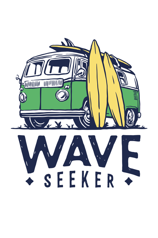 青少年卧室的宣传画冲浪少年车 - TenStickers