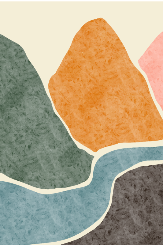 客厅海报现代抽象画 - TenStickers