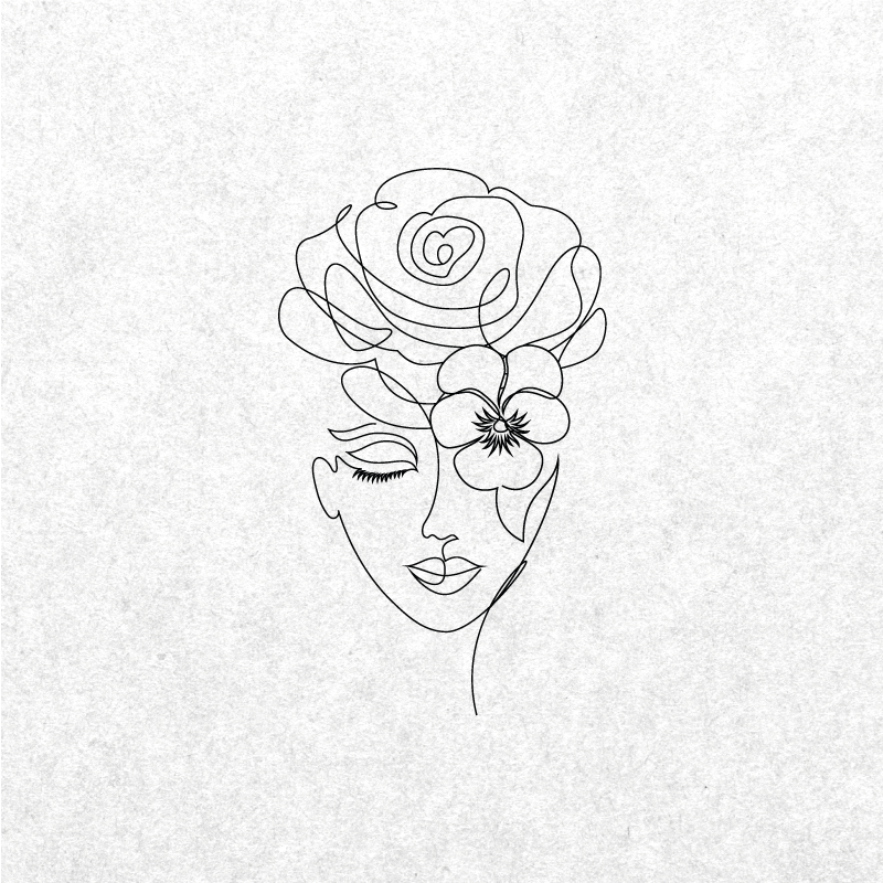 客厅海报展现简约无脸女性形象 - TenStickers