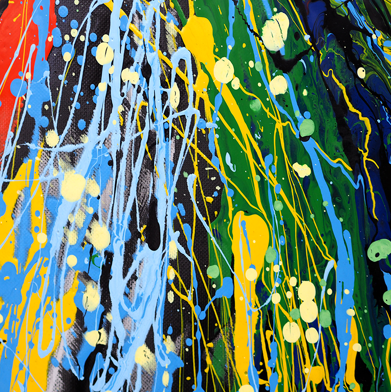 客厅海报艺术彩虹色彩飞溅 - TenStickers