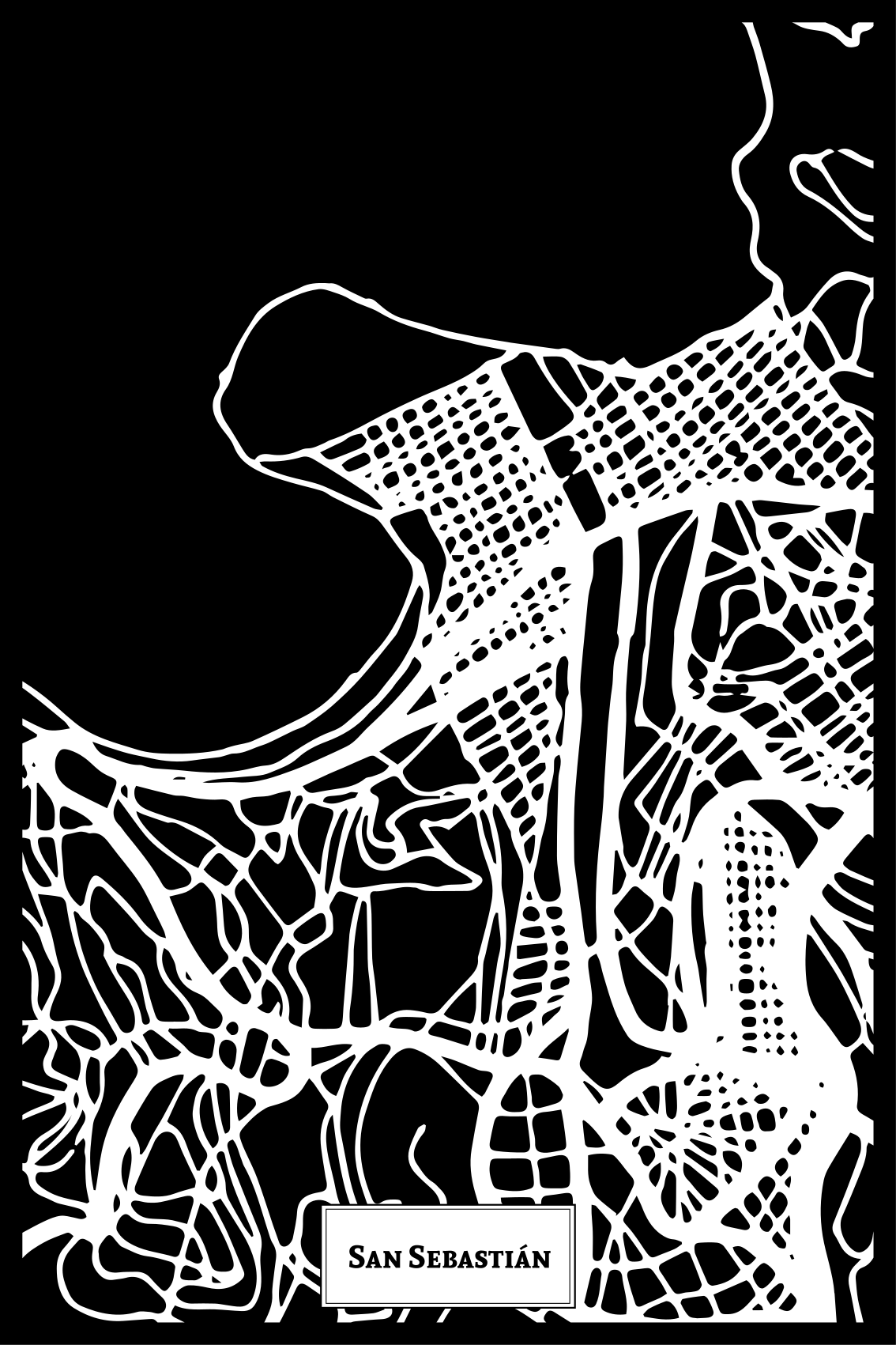 客厅海报 圣塞巴斯蒂安地形图 - TenStickers