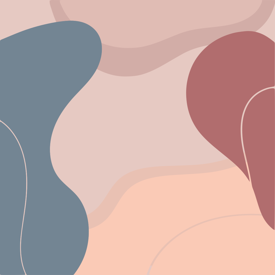 客厅海报柔和墙面艺术色彩 - TenStickers