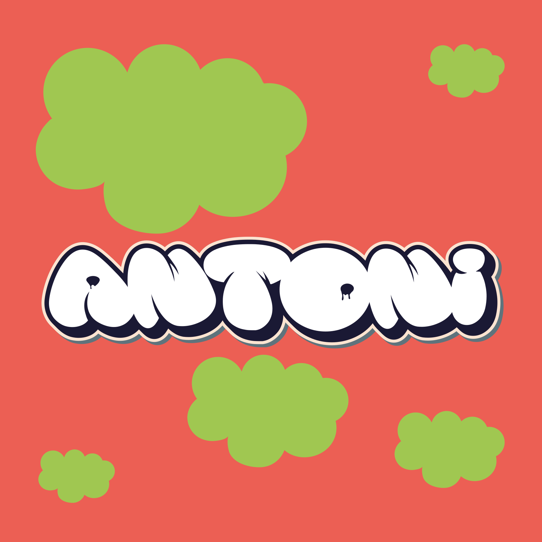 青少年卧室的宣传画采用趣味字母风格 - TenStickers