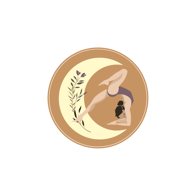 体育海报：月亮下的瑜伽姿势插图 - TenStickers