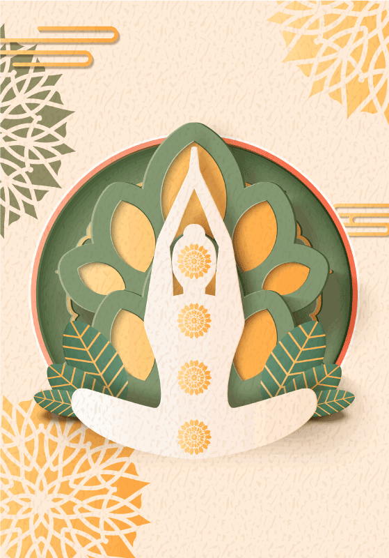 禅宗宣传画 你好瑜伽 - TenStickers