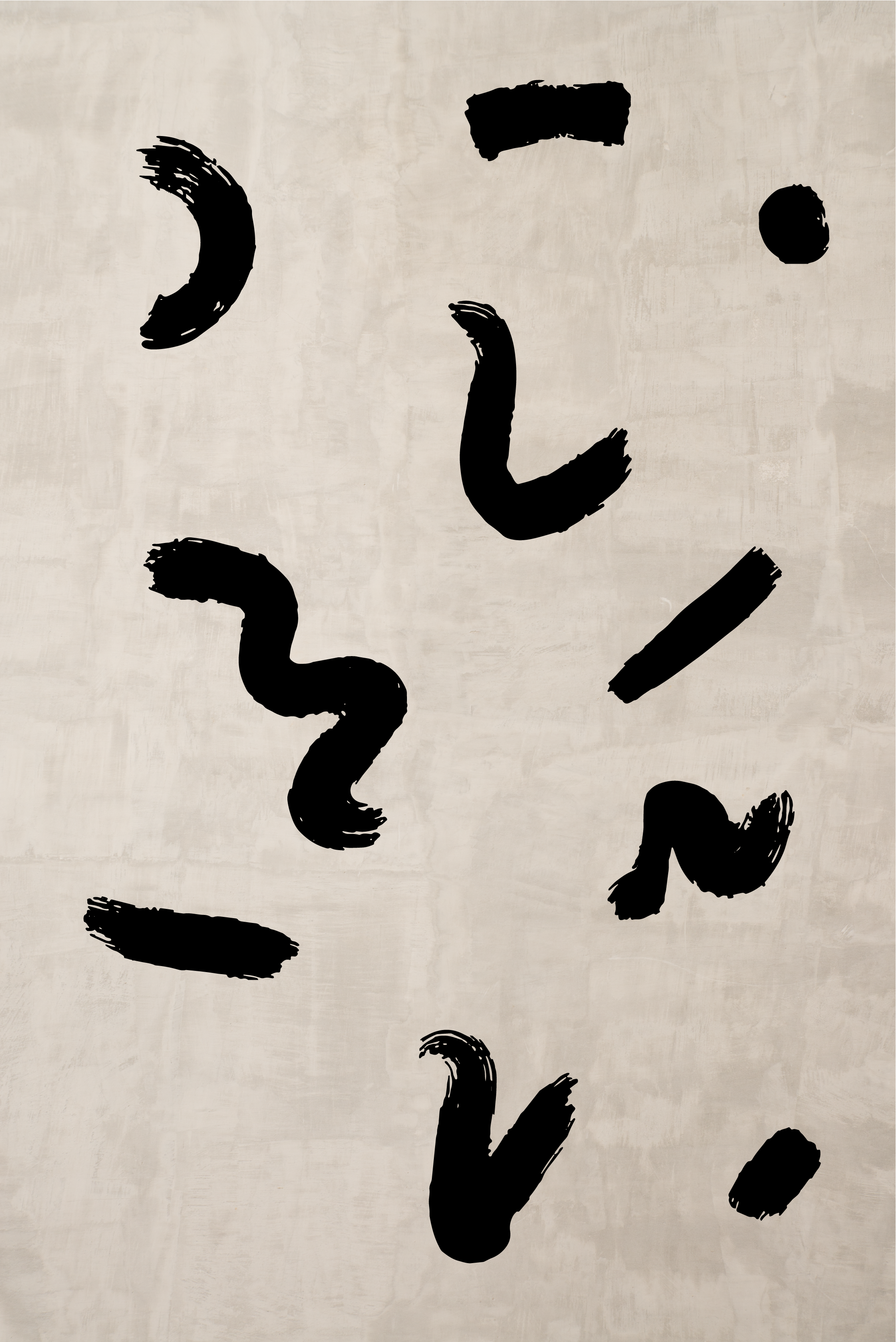 斯堪的纳维亚海报黑色刷形状 - TenStickers