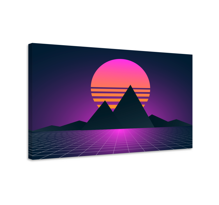 盲人复古 合成波山景 - TenStickers