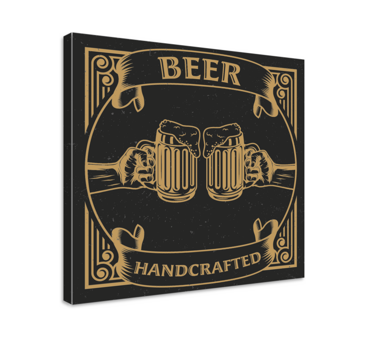 裸色rusticos cerveza质朴的画布艺术 - TenStickers