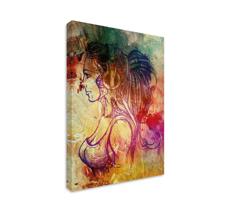 盲人优雅侧影轮廓设计 - TenStickers