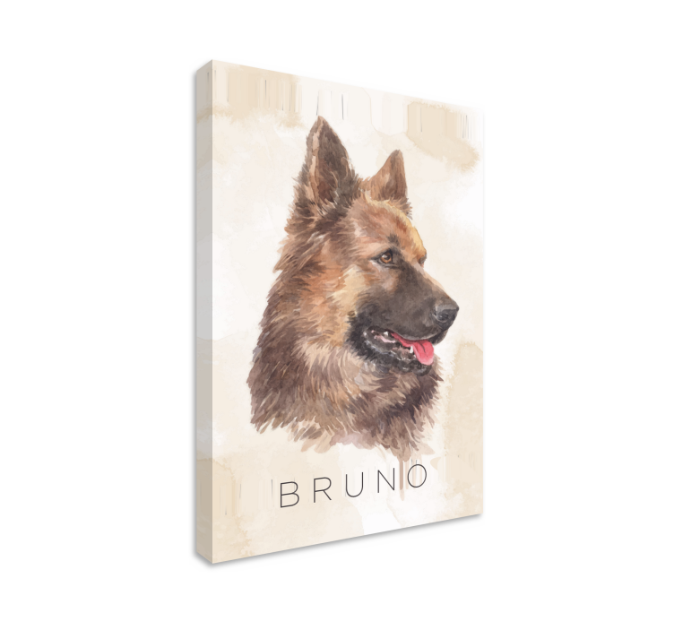 盲人小狗德国牧羊犬肖像 - TenStickers