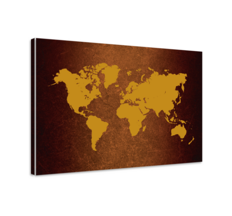盲人世界地图复古全球地图 - TenStickers