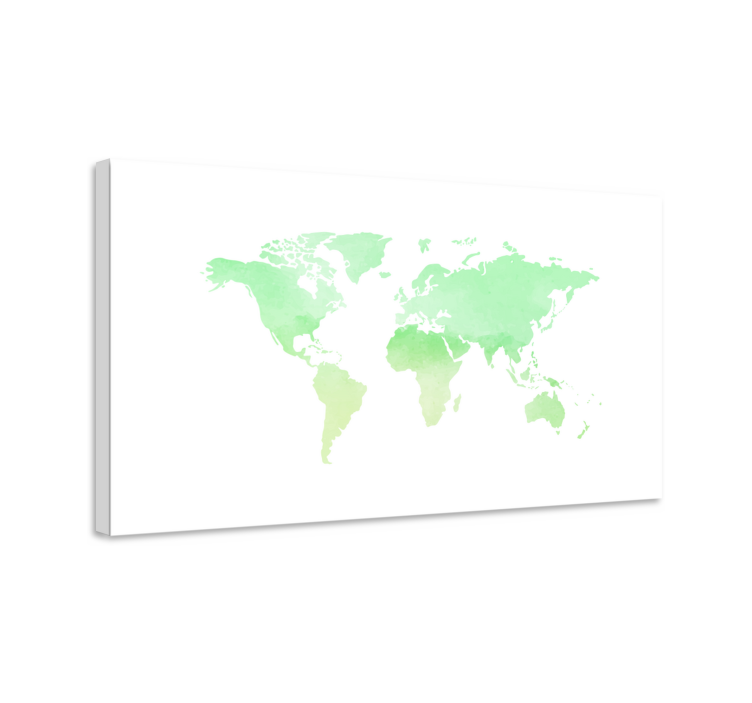 盲人世界地图水彩风格世界地图 - TenStickers