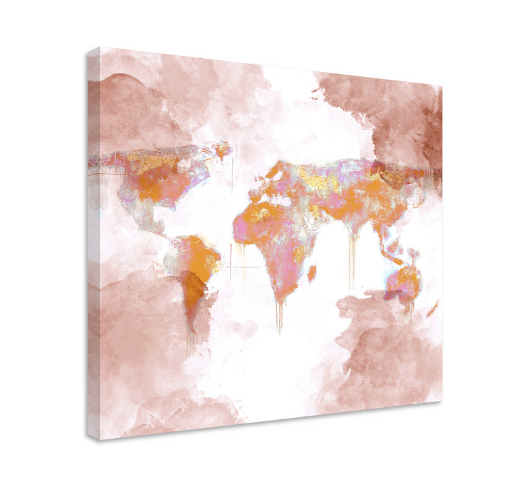 盲人世界地图艺术风格世界地图 - TenStickers