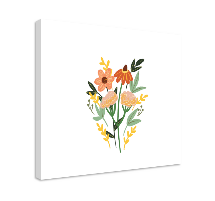 盲人视觉训练迷人花卉花束 - TenStickers