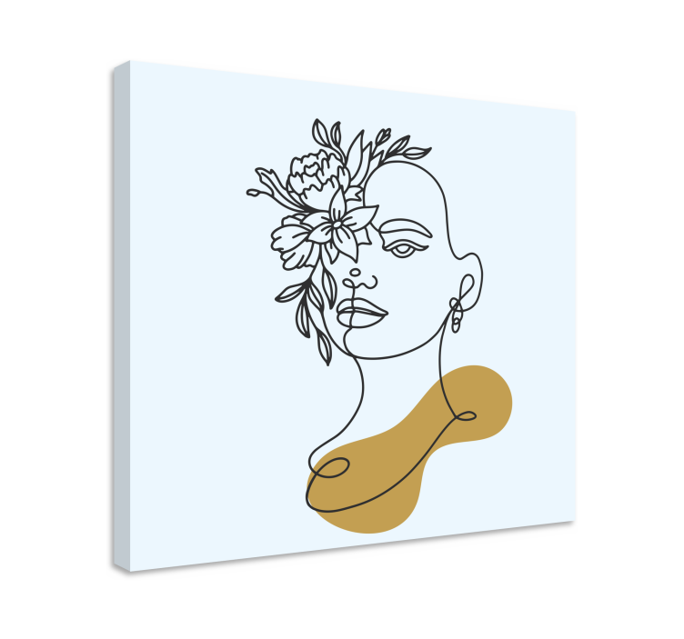 盲人艺术抽象花卉肖像 - TenStickers