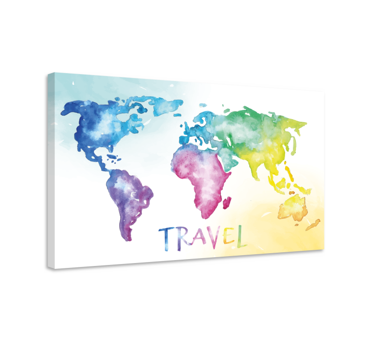 盲人世界地图旅行地图 - TenStickers