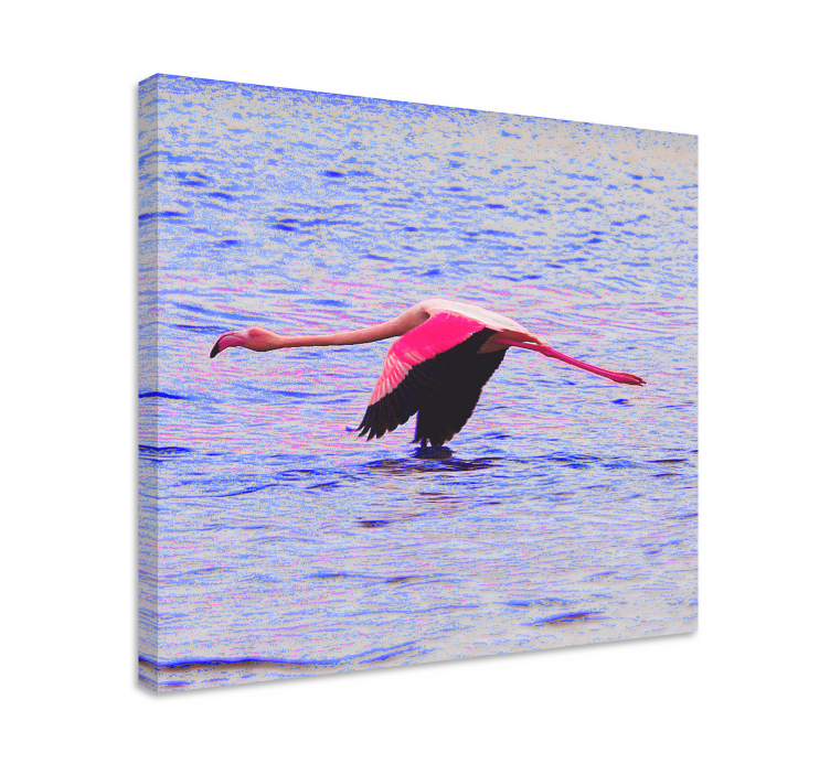 盲人钓鱼飞翔的火烈鸟 - TenStickers