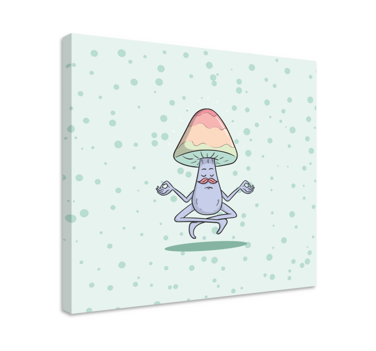盲人文字冥想蘑菇角色 - TenStickers