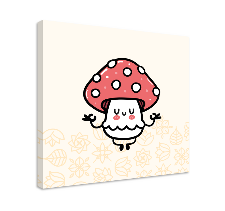 盲人恐龙可爱蘑菇角色 - TenStickers