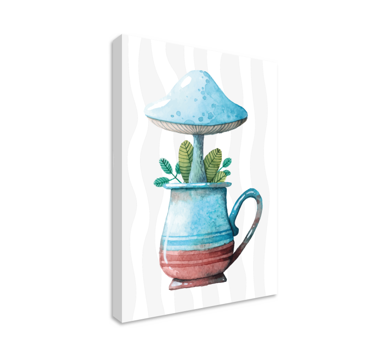 盲人视觉训练杯中的蘑菇 - TenStickers