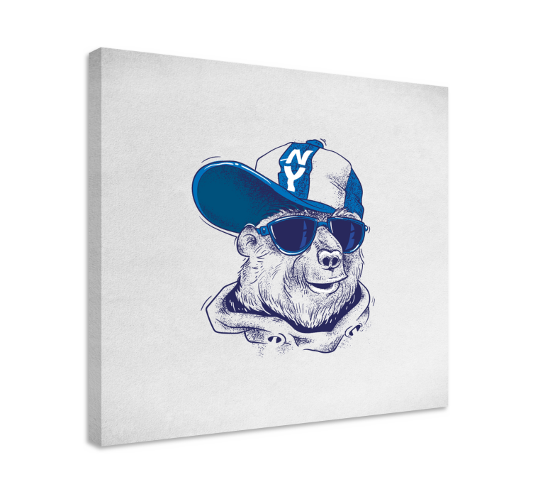 盲人动物酷熊风格 - TenStickers