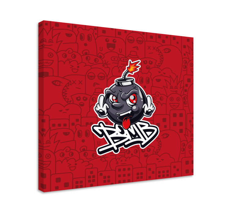 盲人文字卡通炸弹表情符号 - TenStickers