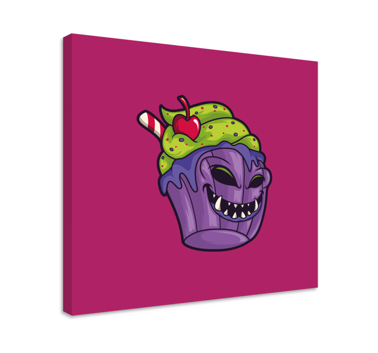 盲人文字威胁性的杯子蛋糕生物 - TenStickers