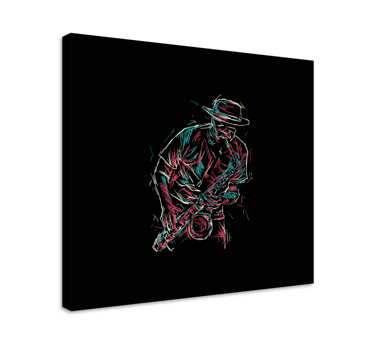 盲人音乐萨克斯演奏者 - TenStickers