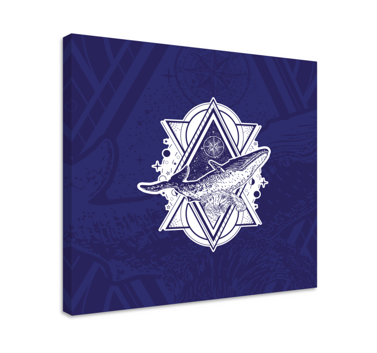 盲人海洋鲸鱼星辰设计 - TenStickers