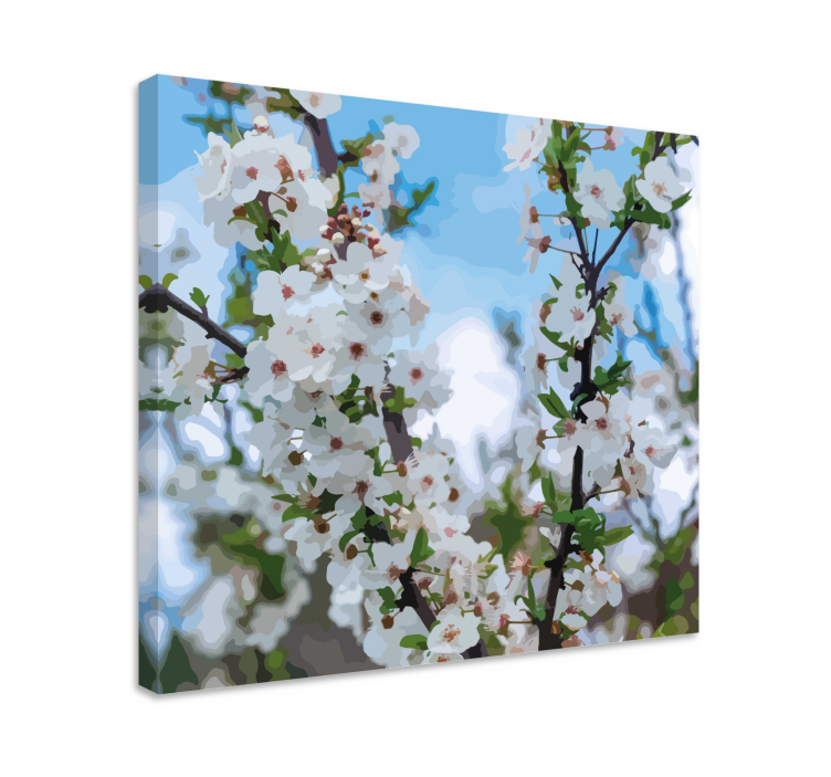 盲人视觉训练精致白色花朵 - TenStickers