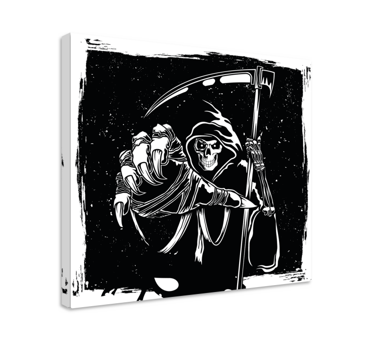 盲人人物指向死亡的死神 - TenStickers