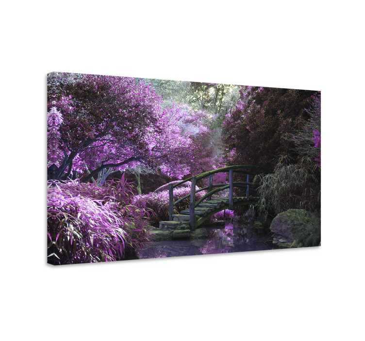 盲人游览风景：宁静花园桥 - TenStickers