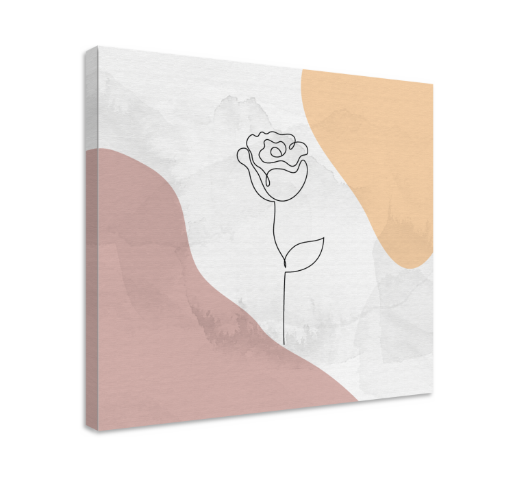 盲人视觉训练优雅玫瑰轮廓 - TenStickers