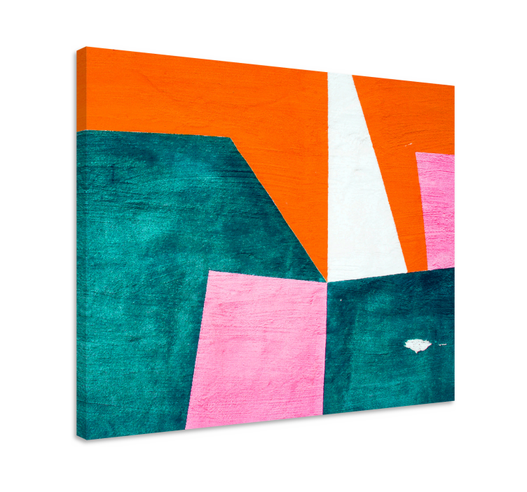 盲人几何抽象橙色构图 - TenStickers