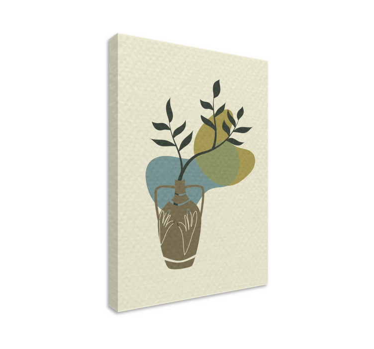 盲人视觉训练花卉装饰 vase with foliage - TenStickers