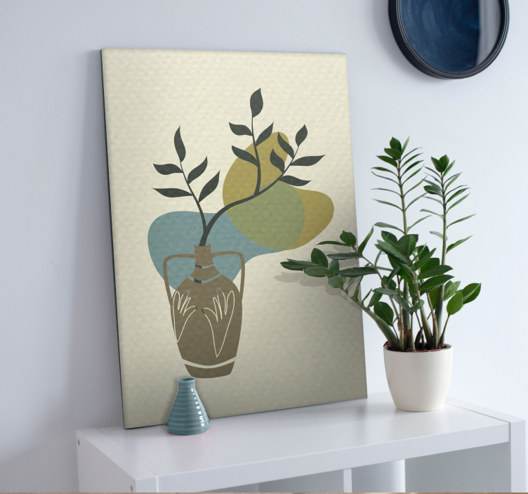 盲人视觉训练花卉装饰 vase with foliage - TenStickers