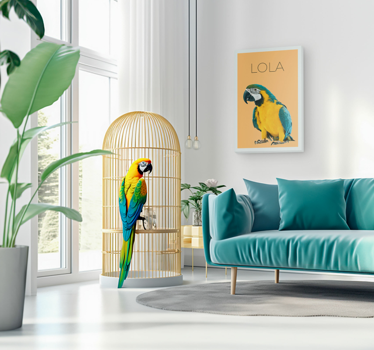 盲人办公室 簡約水彩寵物肖像 - TenStickers