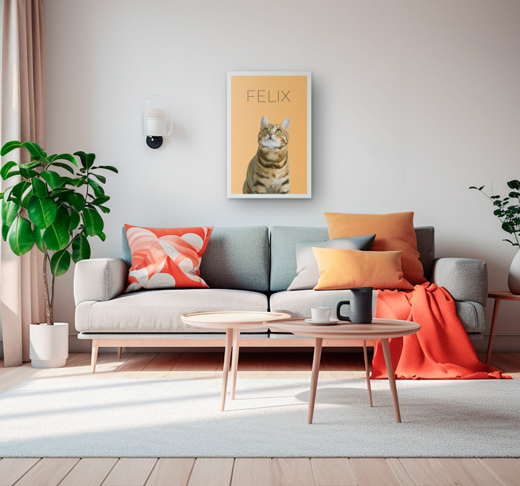 盲人办公室 簡約水彩寵物肖像 - TenStickers