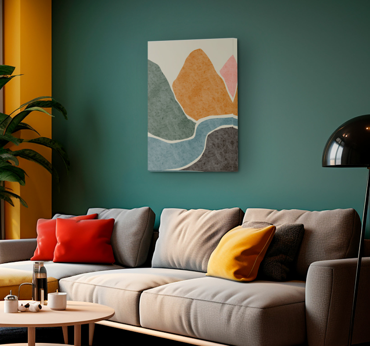 品脱现代抽象帆布印花 - TenStickers