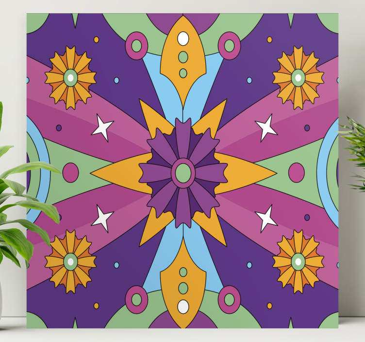 盲人感知的多彩几何图案 - TenStickers