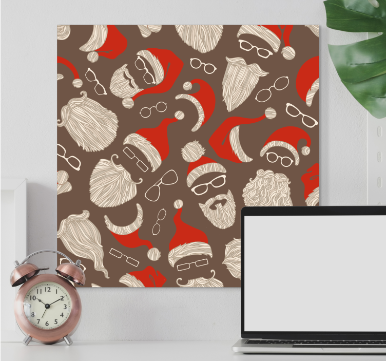 盲人动物欢庆圣诞老人面孔 - TenStickers