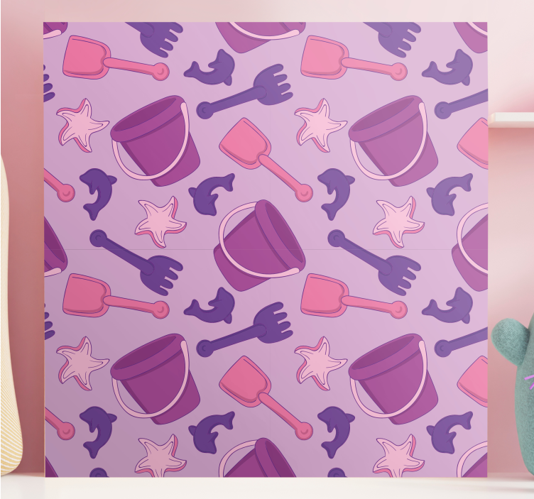 盲人儿童沙滩玩具图案 - TenStickers