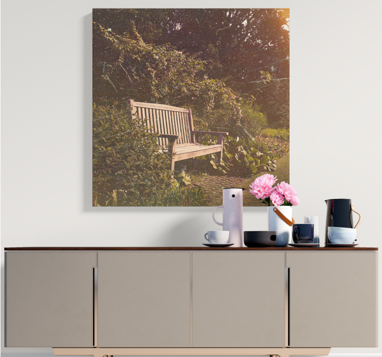 盲人游览风景宁静花园长椅 - TenStickers